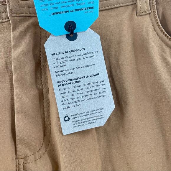 PRANA Shorts Women’s 20W Halle II Earthbound Brown Standard Fit 7” Inseam NWT - Picture 8 of 16